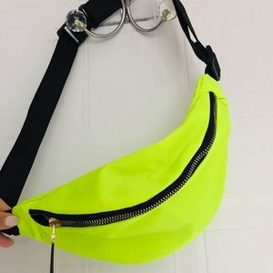 Neon yellow fanny pack